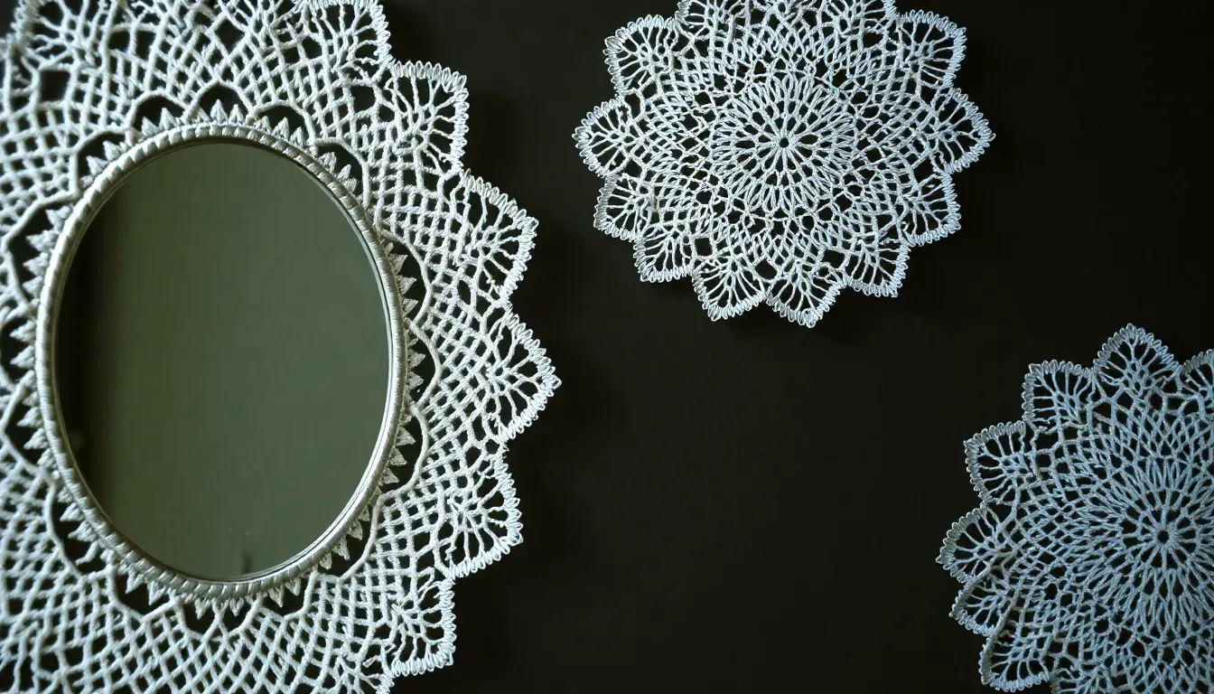 10 marcos de espejos a crochet: detalles que transforman tu decoración 🪞✨