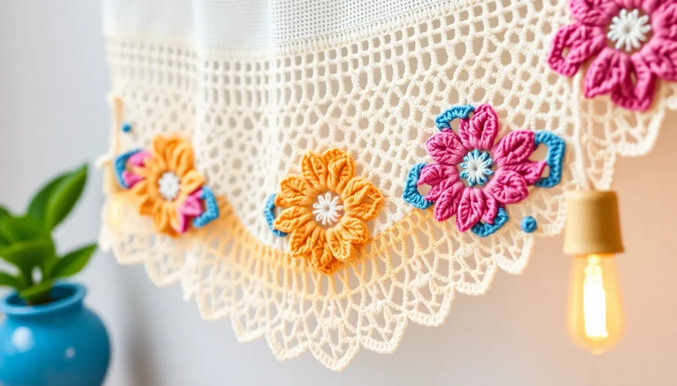 Cenefas a crochet para cortinas y repisas: patrones clásicos y modernos 🌼