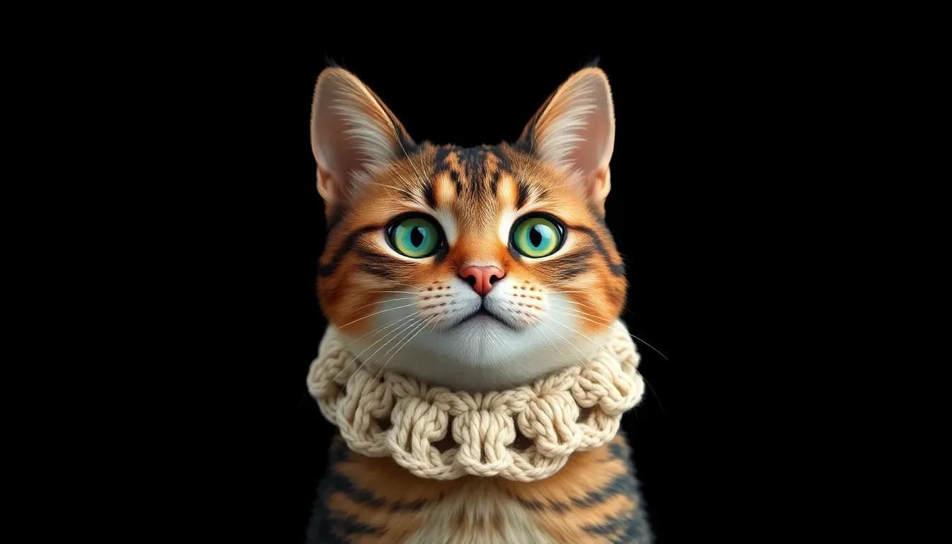 Collar de Gato a Crochet: El Accesorio Más Tierno para tu Michi