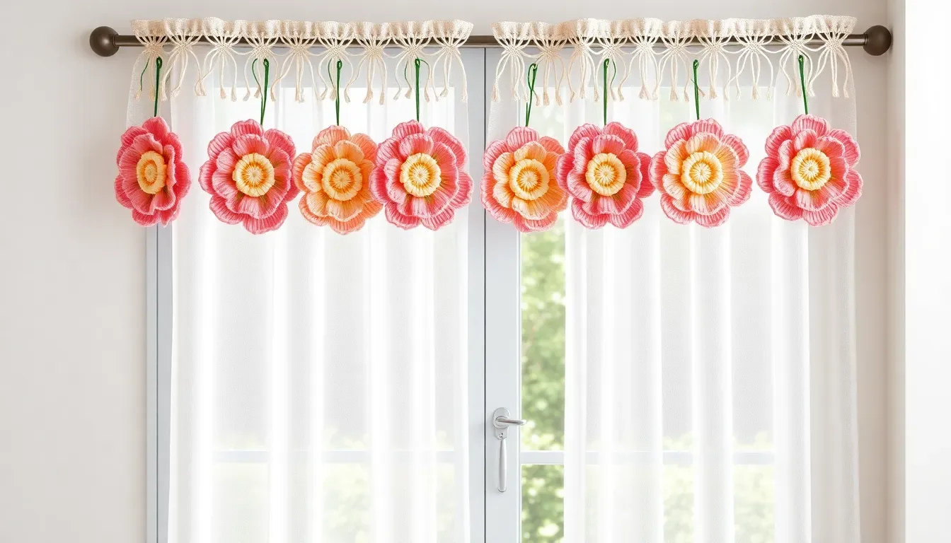 Cómo se tejen las cortinas de flores a crochet que están en tendencia para decorar tu habitación 🌸