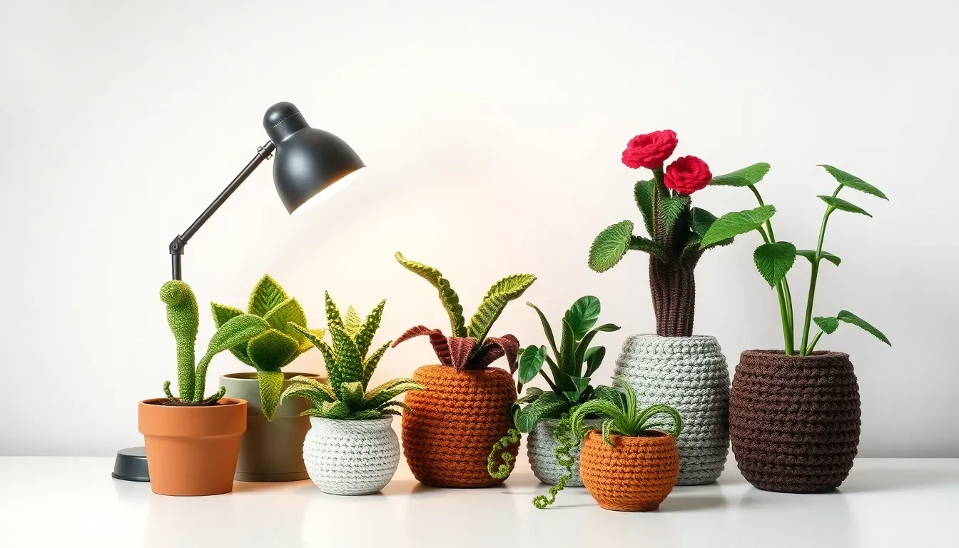 Decora tu escritorio con plantas a crochet: patrones bonitos y rápidos de hacer 🌱