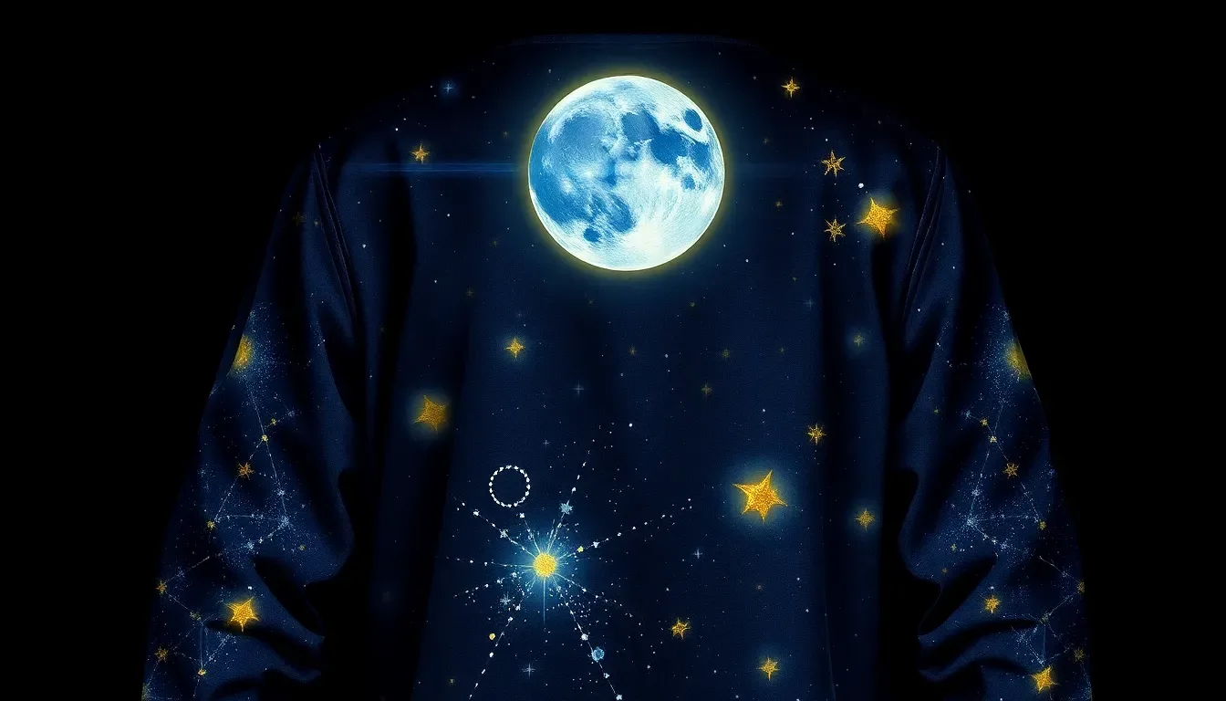 Diseño Galáctico: Tutorial de chaqueta celestial con detalles de luna y estrellas 🌙