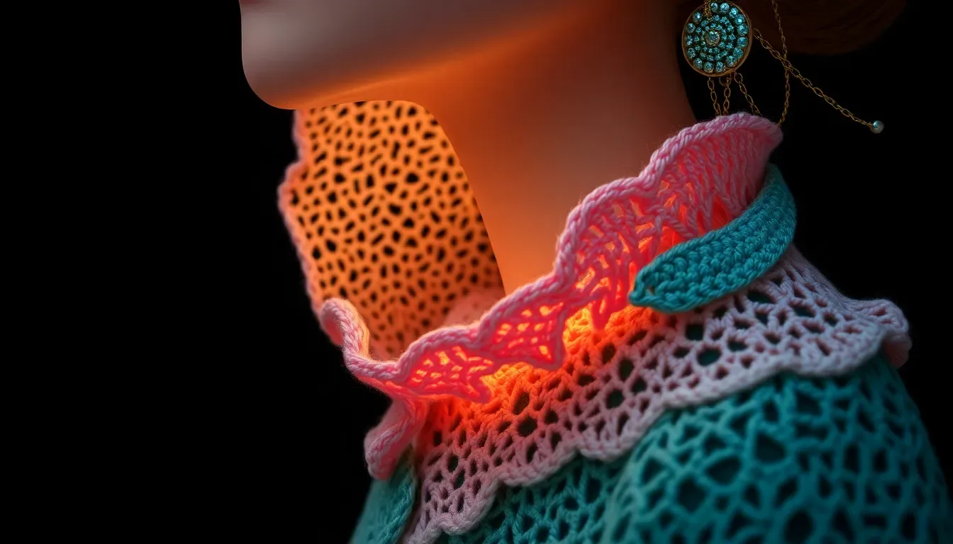 ¡Elegancia de cuento! Teje el Cuello Feyre a crochet con un delicado punto de concha 🐚