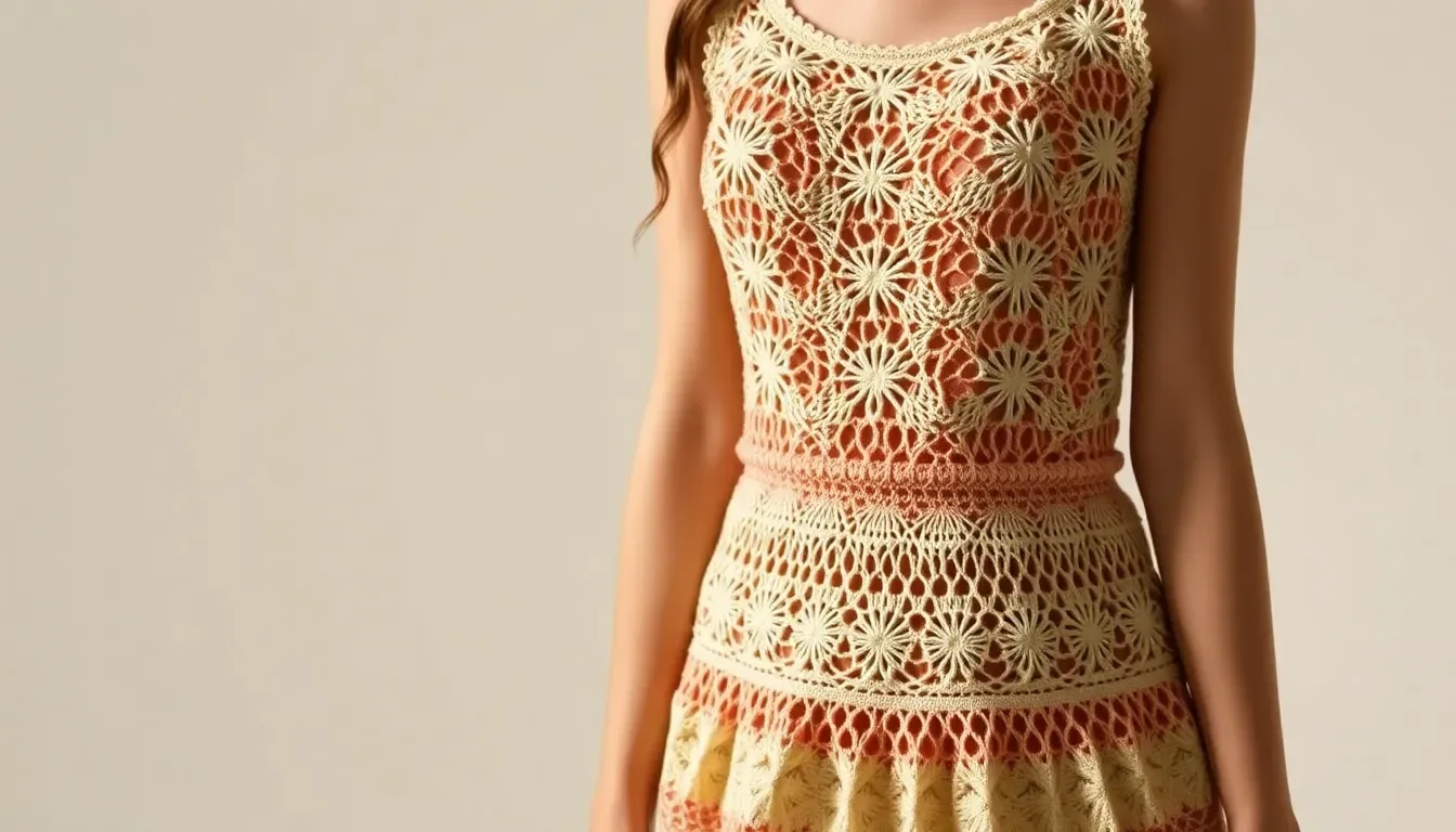 Hermoso vestido a crochet para las más lindas bebitas