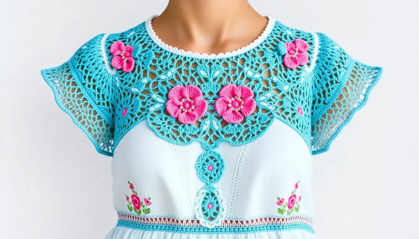 Patrones de blusas florales, de encaje y femeninas a crochet | Ebook No. 310