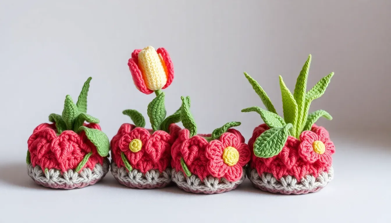 Posavasos con Puntilla de Tulipanes a Crochet: Elegancia Tejida Paso a Paso 🌷