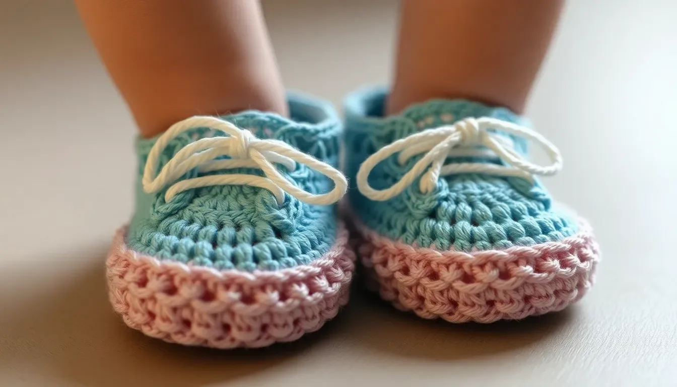 Teje Amor en Miniatura: Zapatillas Básicas de Bebé a Crochet