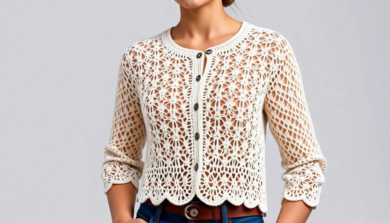 10 chaquetas a crochet hermosas y versátiles para lucir con estilo | Ebook No. 12