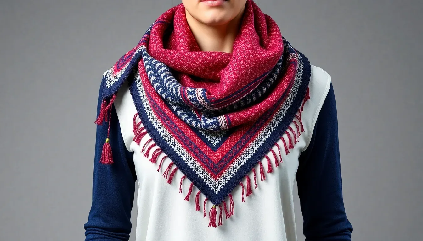 ¡Abrígate con estilo! Bufanda triangular textura escamas: El accesorio elegante que nunca pasa de moda ❄️