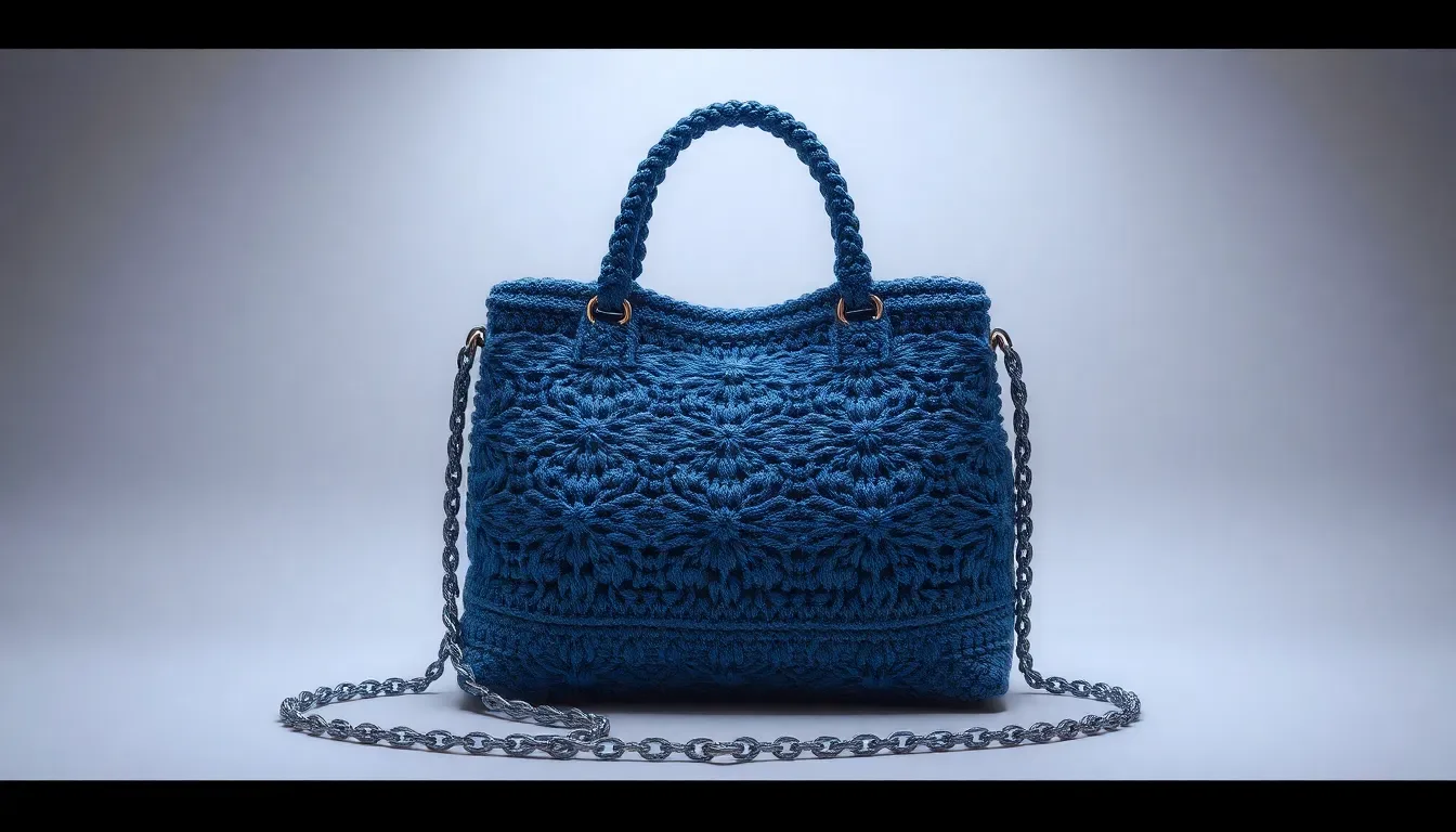¡Brillo y elegancia! Teje este Bolso de Gala a crochet: Diseño con hilo metalizado, textura premium y acabado de lujo 👜