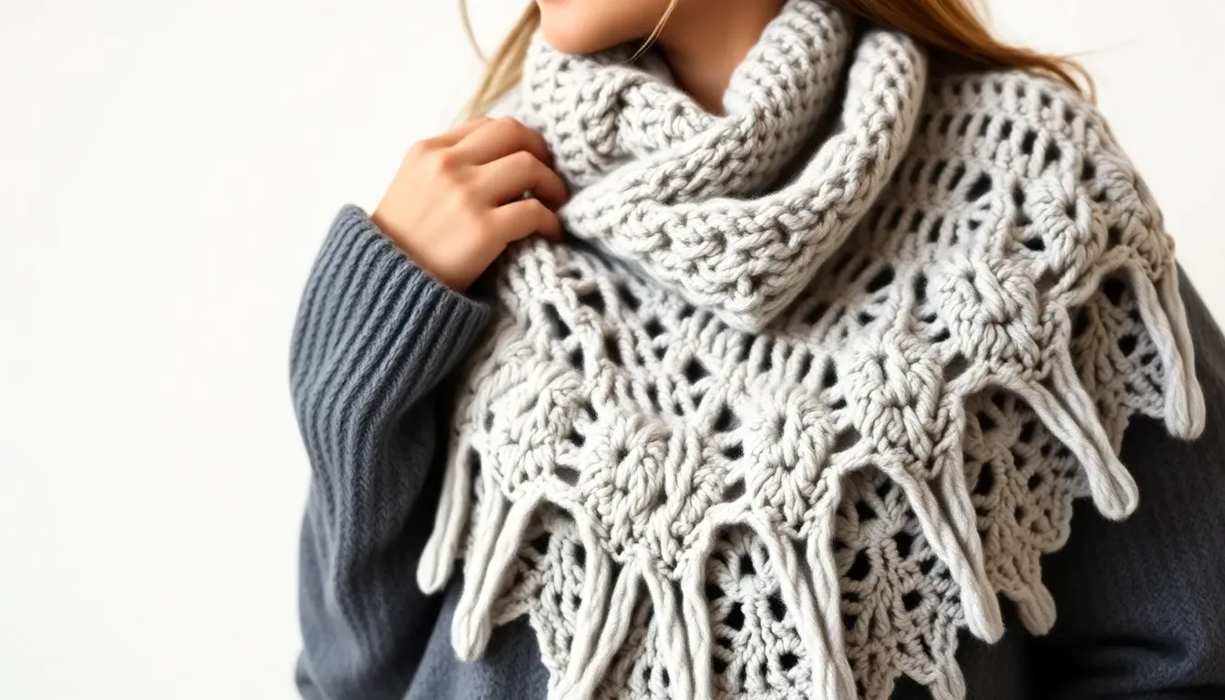Bufanda tejida a crochet con madroños: abrigo, ternura y estilo en una sola pieza
