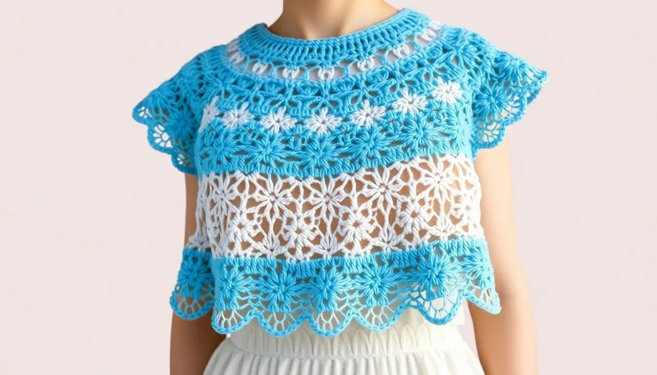 Crea una Bella Blusa Primavera a Crochet con Acabado Encantador