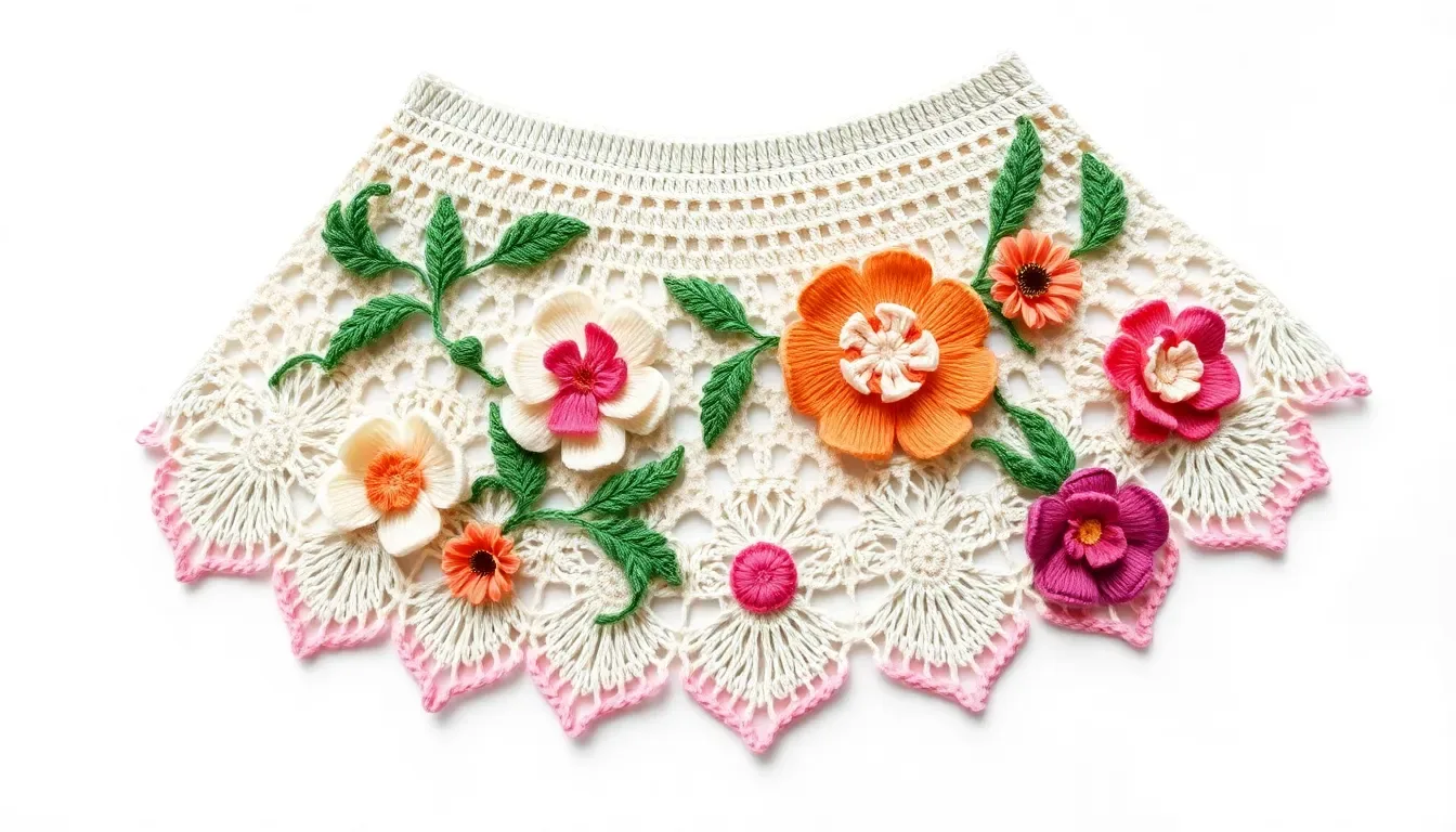 El Granny definitivo! Con el teje esta Falda de Encaje Floral a crochet: Un diseño fresco y de puro lujo 🌸👗