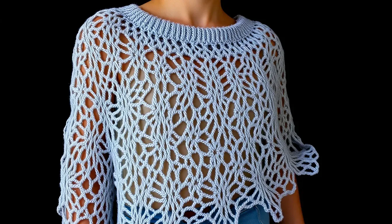 ¡El suéter más viral! Teje este Suéter Raglán de Malla a crochet: Estilo 'Mesh' moderno, rápido y sin costuras 🕸️🖤