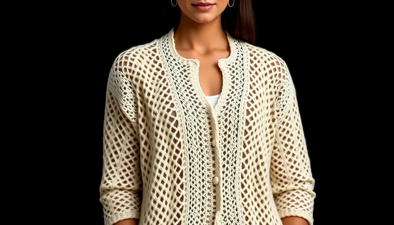 ¡Estilo Vintage inolvidable! Teje este Cardigan largo de encaje a crochet