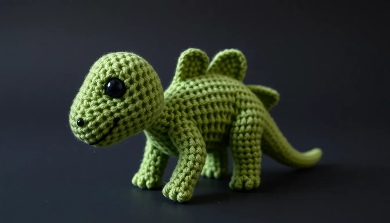 Mini dinosaurio a crochet: un amigurumi pequeño y lleno de ternura
