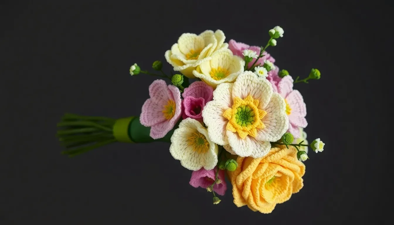 ¡Naturaleza eterna! Teje este Bouquet de Flores Silvestres de Valle a crochet: Elegante, duradero y único🌿💜