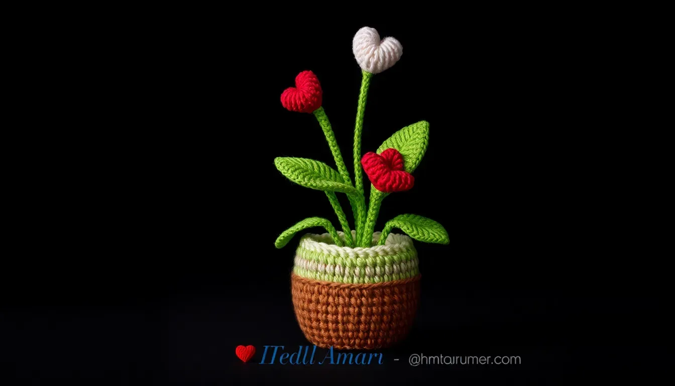 Planta del Amor amigurumi: el tejido más tierno que querrás hacer hoy