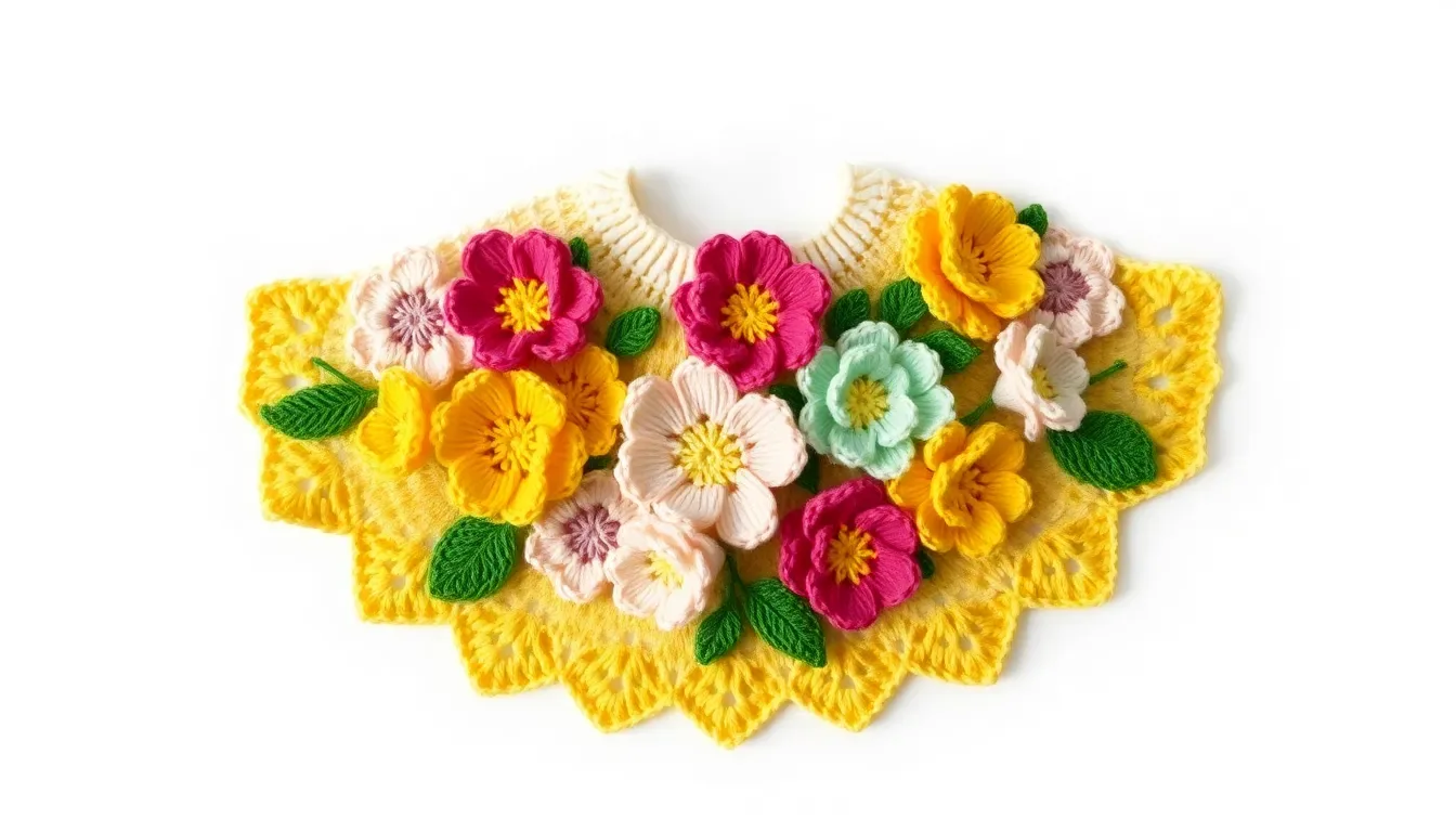 Poncho de flores para niña a crochet: una prenda tierna y encantadora