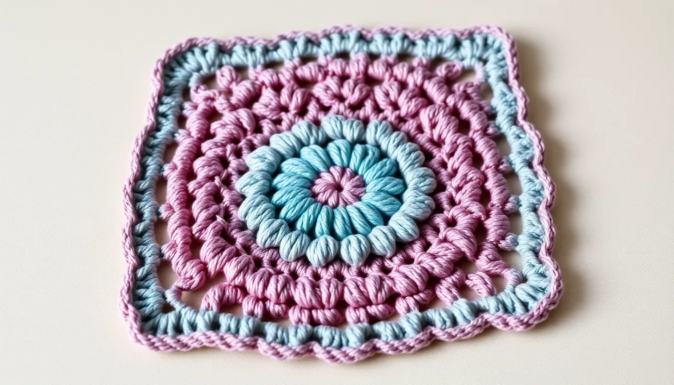¡Pura delicadeza! Teje el Granny Square de encaje perfecto para mantas a crochet 🌸