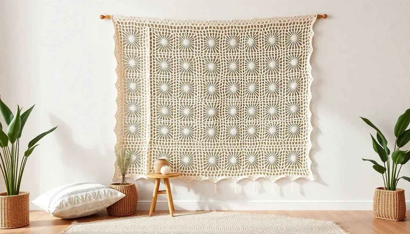 Tapices a crochet para decorar paredes: ideas tiernas y modernas