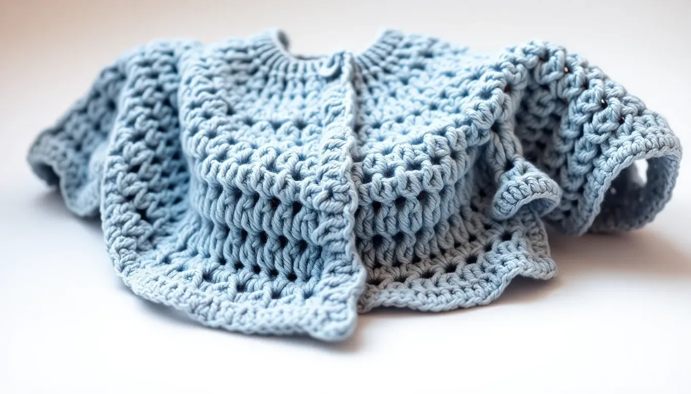 Un abrigo tejido a crochet para bebé que transmite amor en cada detalle