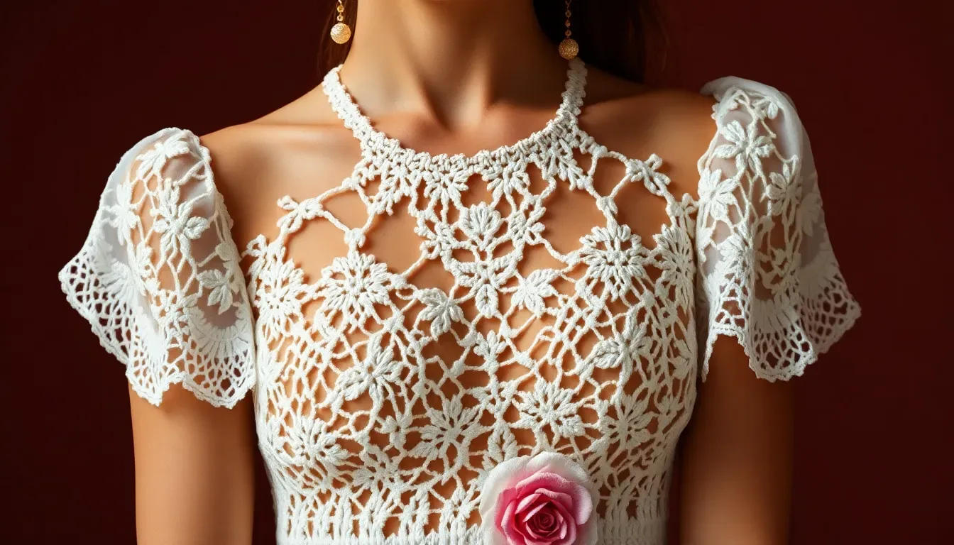 Un vestido a crochet elegante, femenino y sorprendente: Shocking Rose