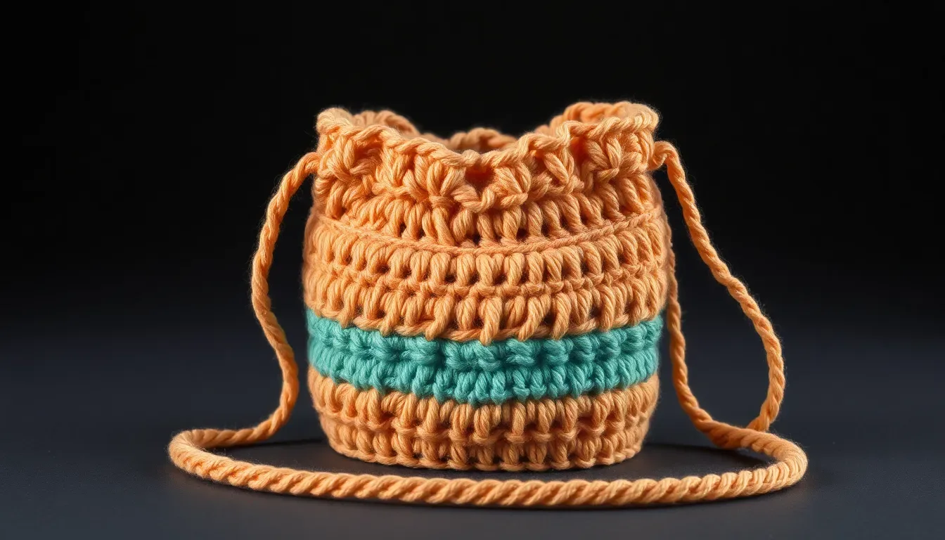 Una idea encantadora para aprovechar sobrantes de trapillo: mini bolso a crochet