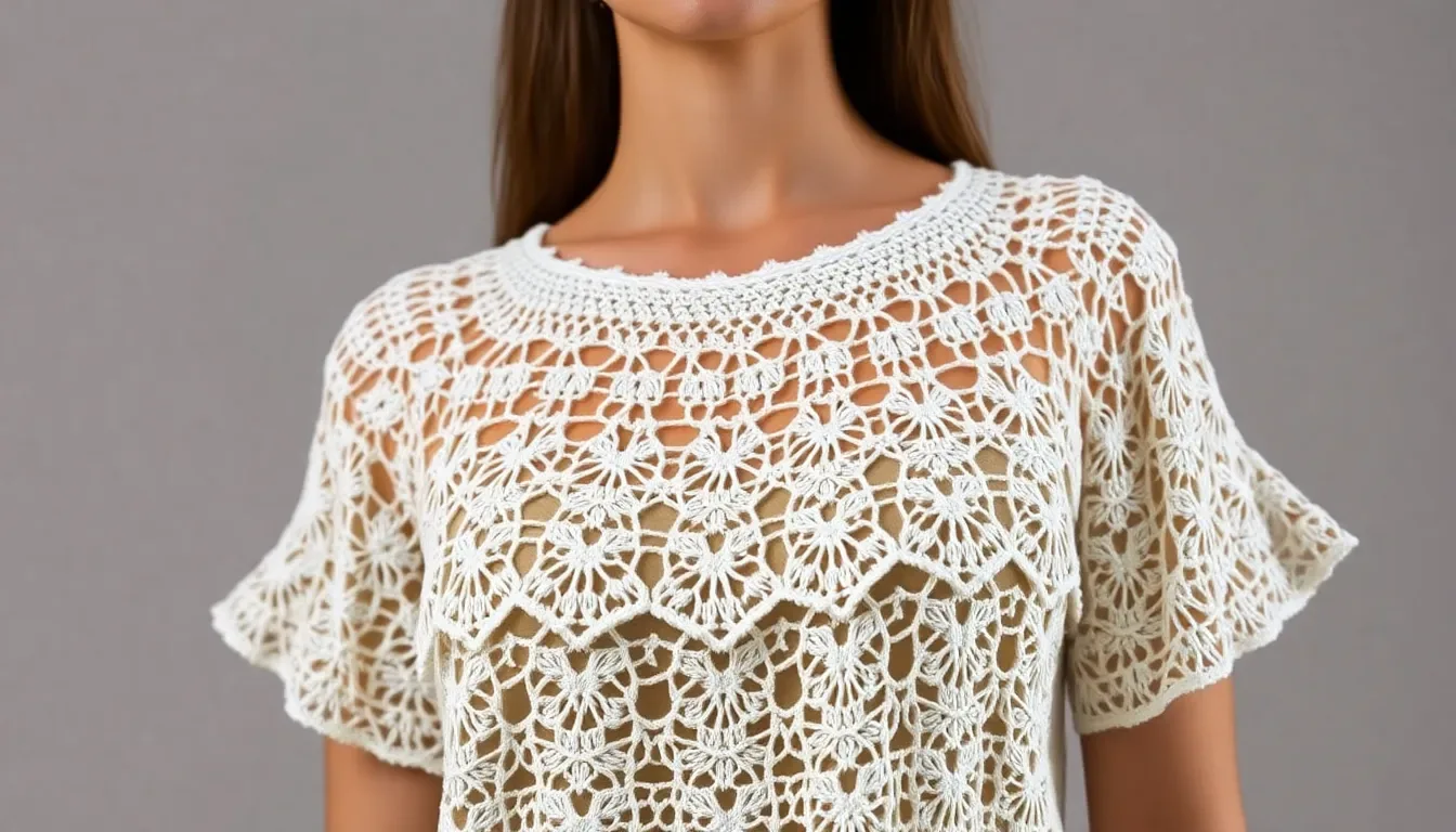 10 blusas tejidas a crochet con detalles calados que roban miradas | Ebook No. 21