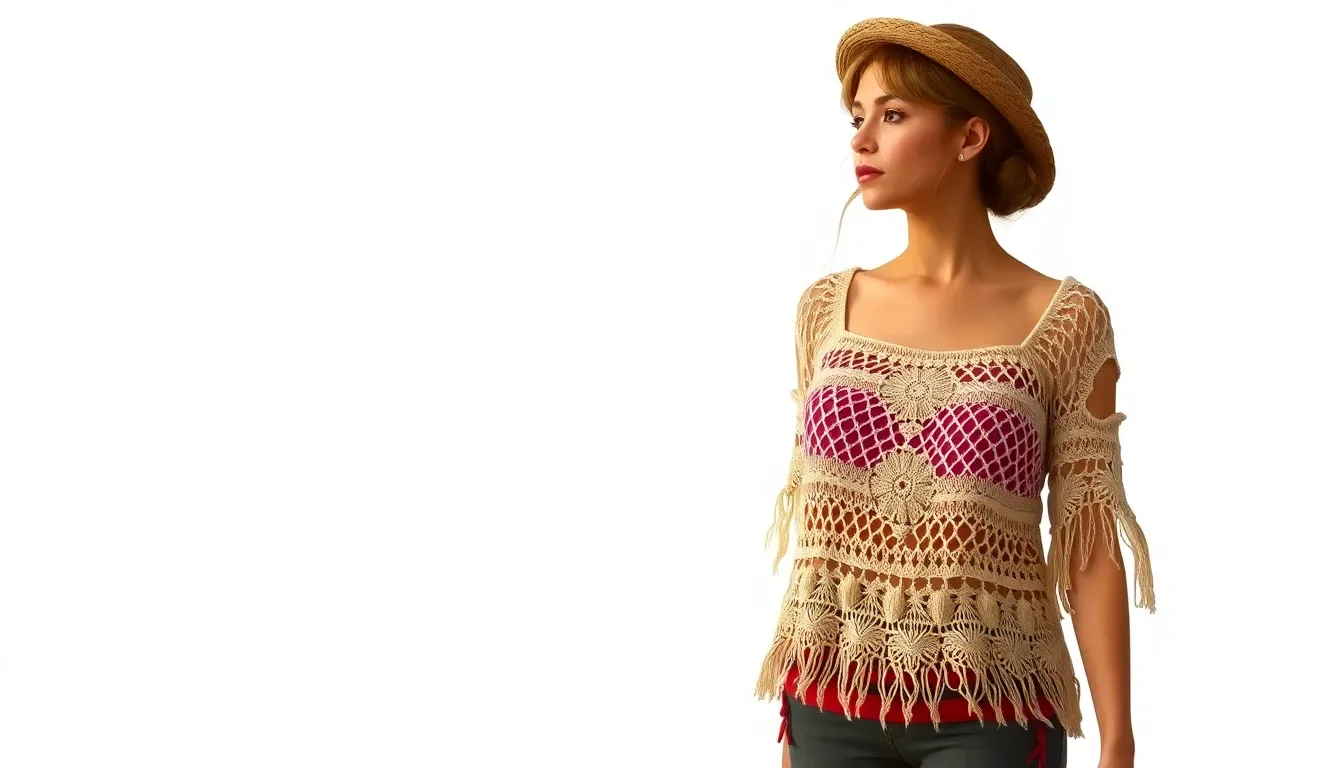20 tops bohemios a crochet para brillar en ese concierto o festival
