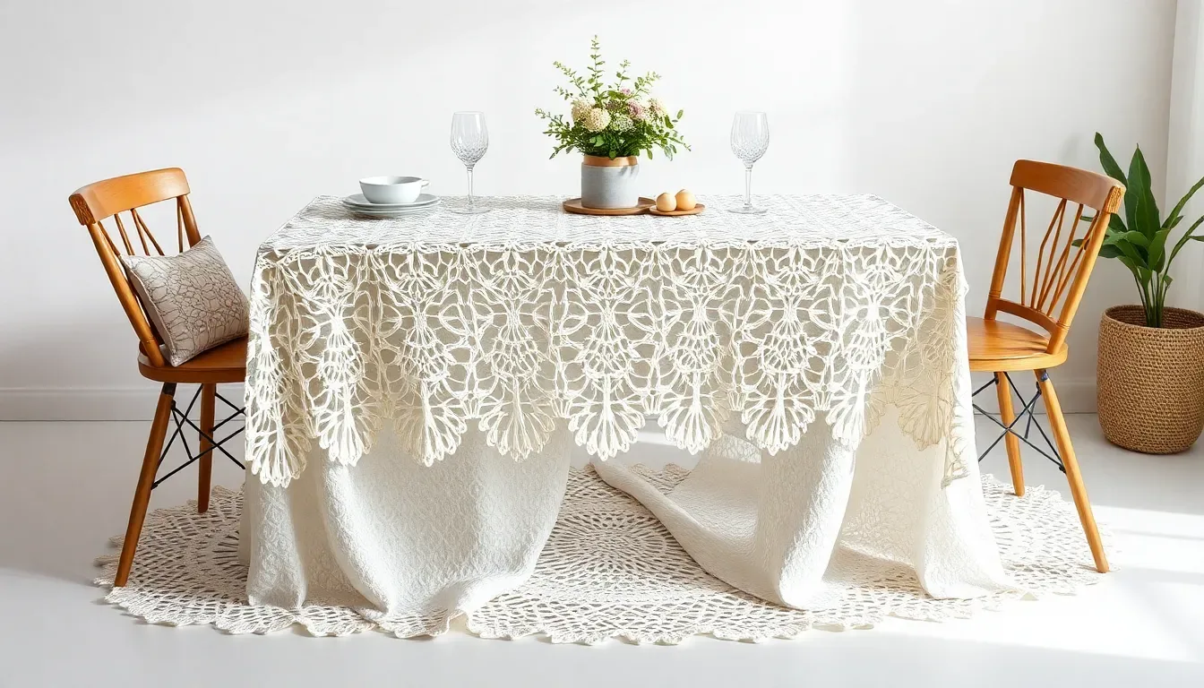 23 caminos de mesa a crochet que harán lucir tu hogar más hermoso