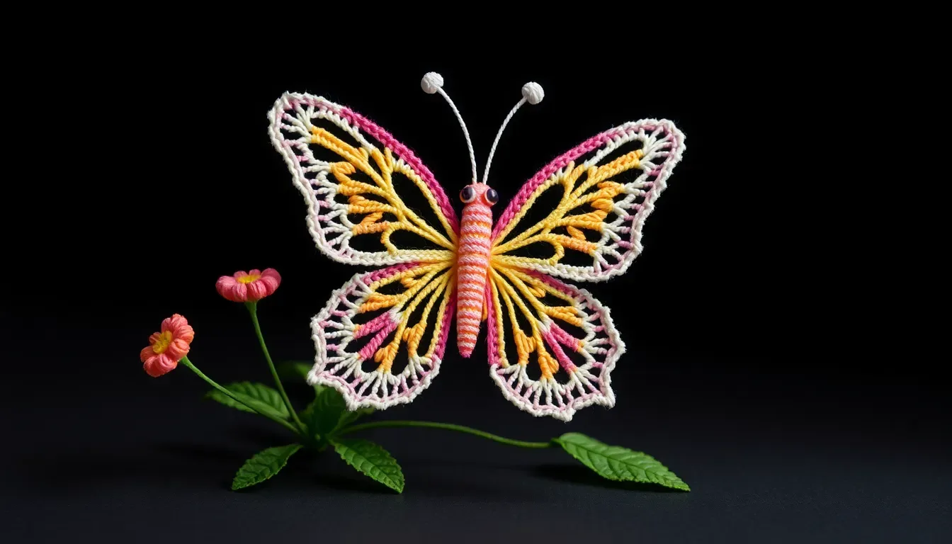 Aprende a tejer un Encaje Irlandés Mariposa a Crochet lleno de elegancia y encanto