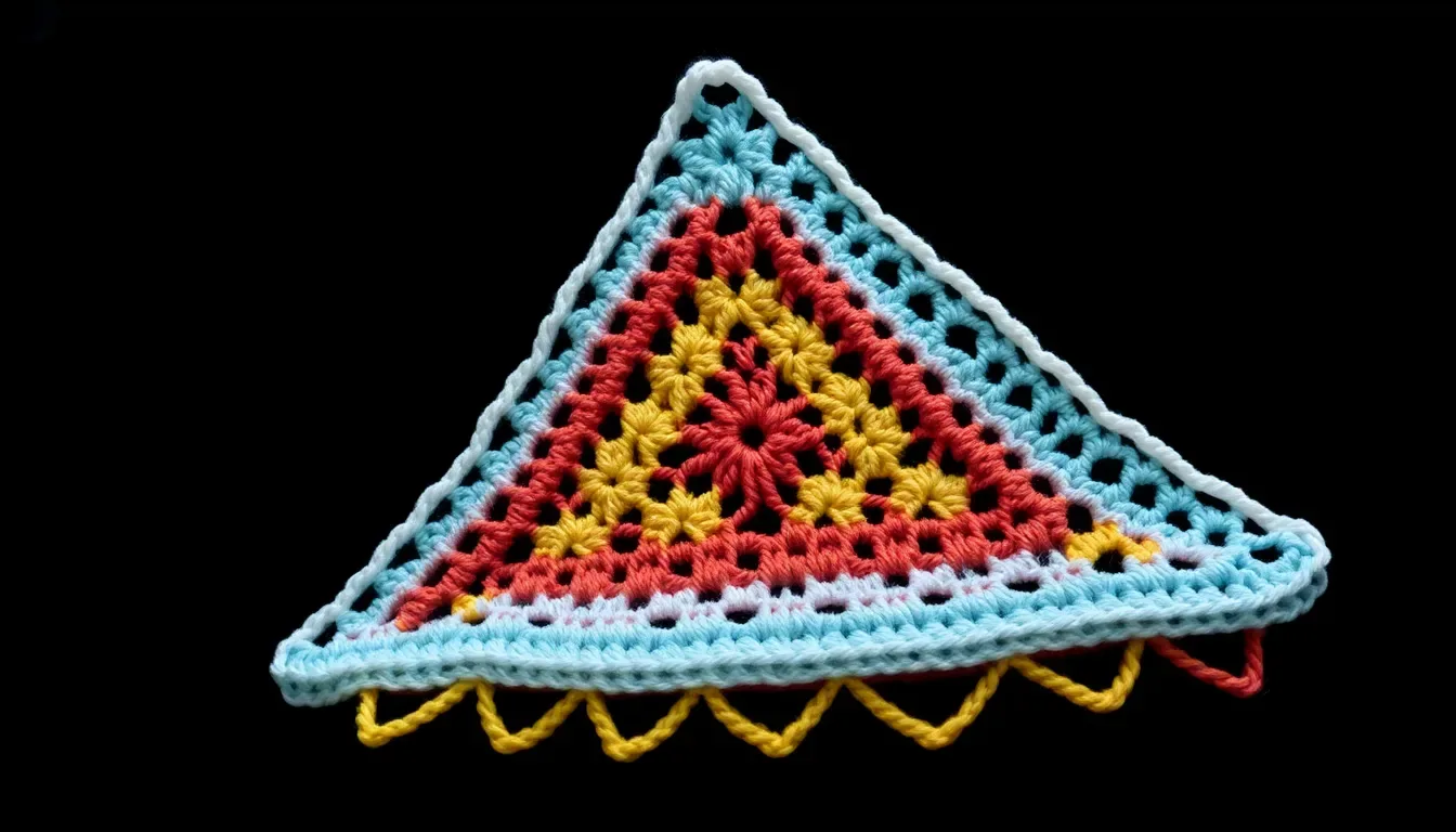 Chal Triangular Rainbow a Crochet: el proyecto ideal para lucir color y estilo
