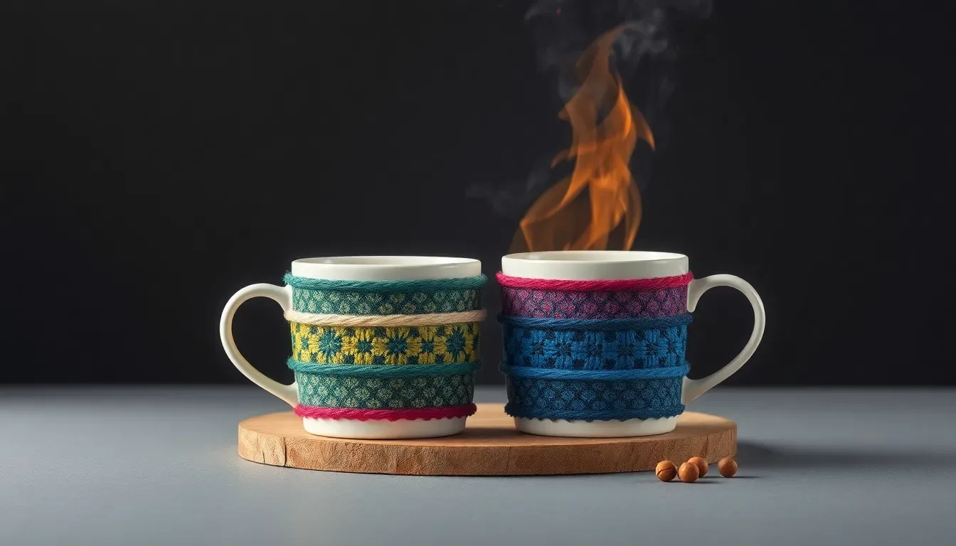 Dale un toque especial a tus tazas con estos cubre tazas tejidos