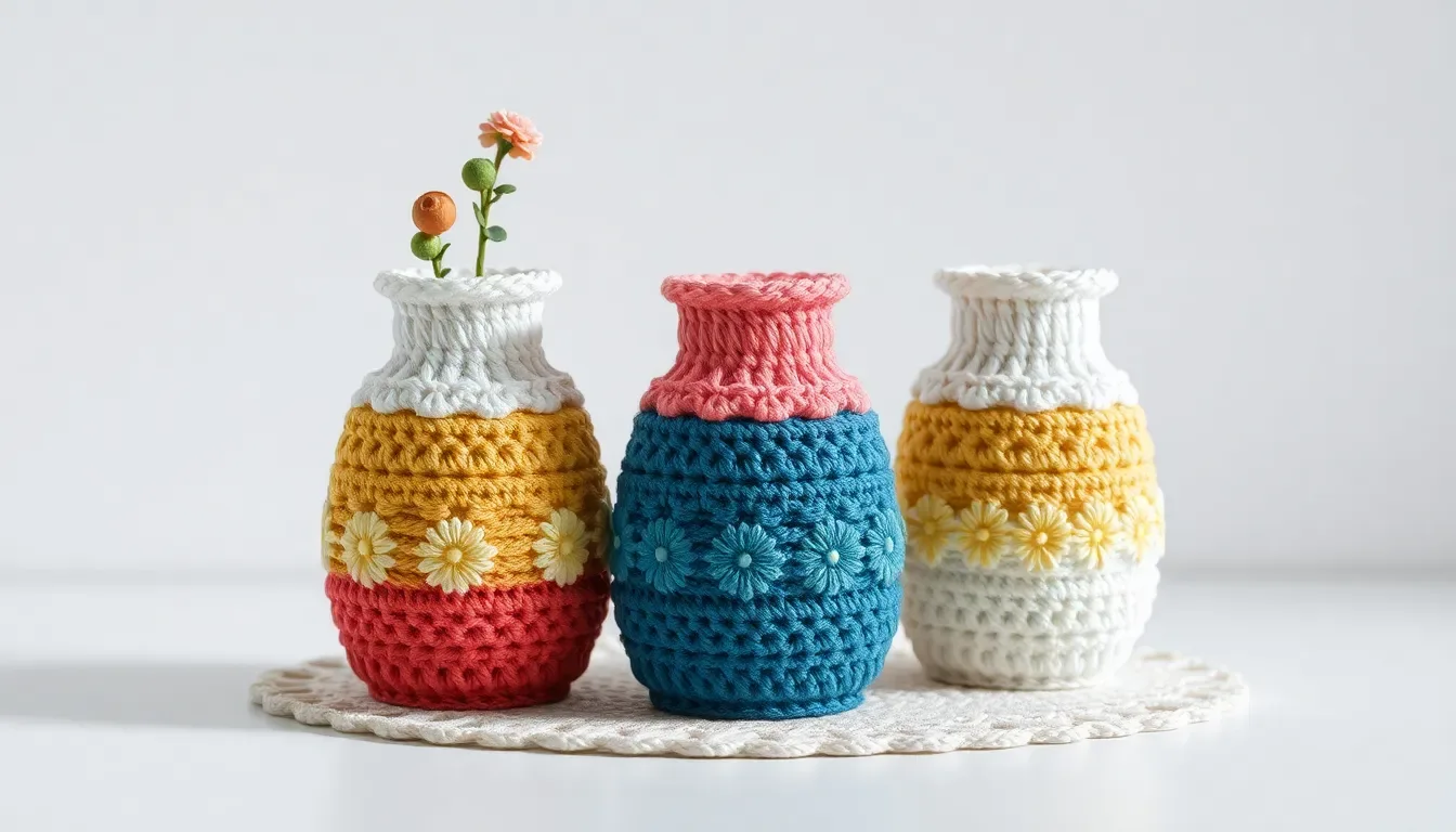 Dale un toque tierno y especial a tu hogar con estos porta vasos calados a crochet