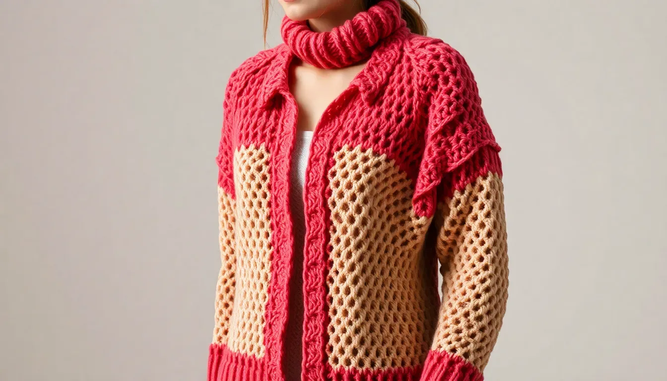 El abrigo tupido tejido que demuestra lo elegante que puede ser el crochet