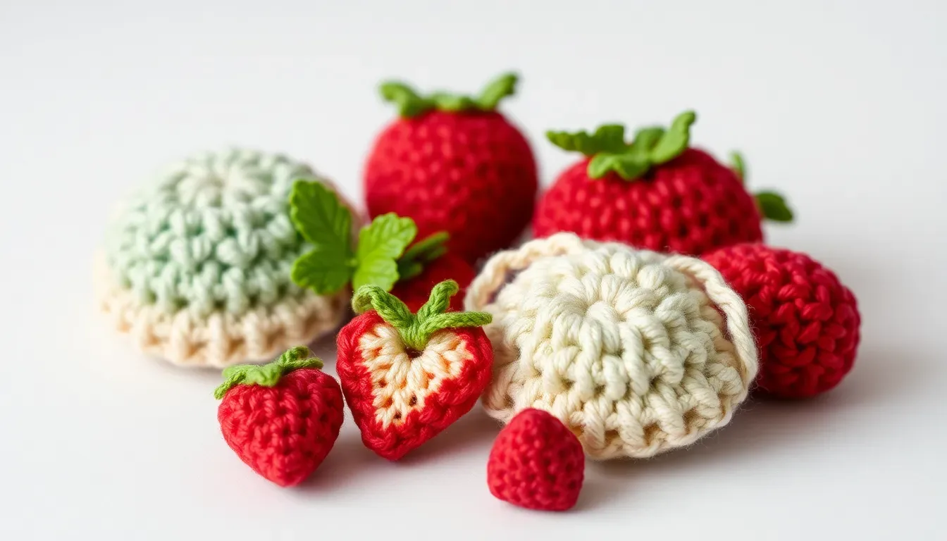 El detalle perfecto: Cómo tejer mini corazones de comida a crochet súper fáciles y originales 🍕🍓