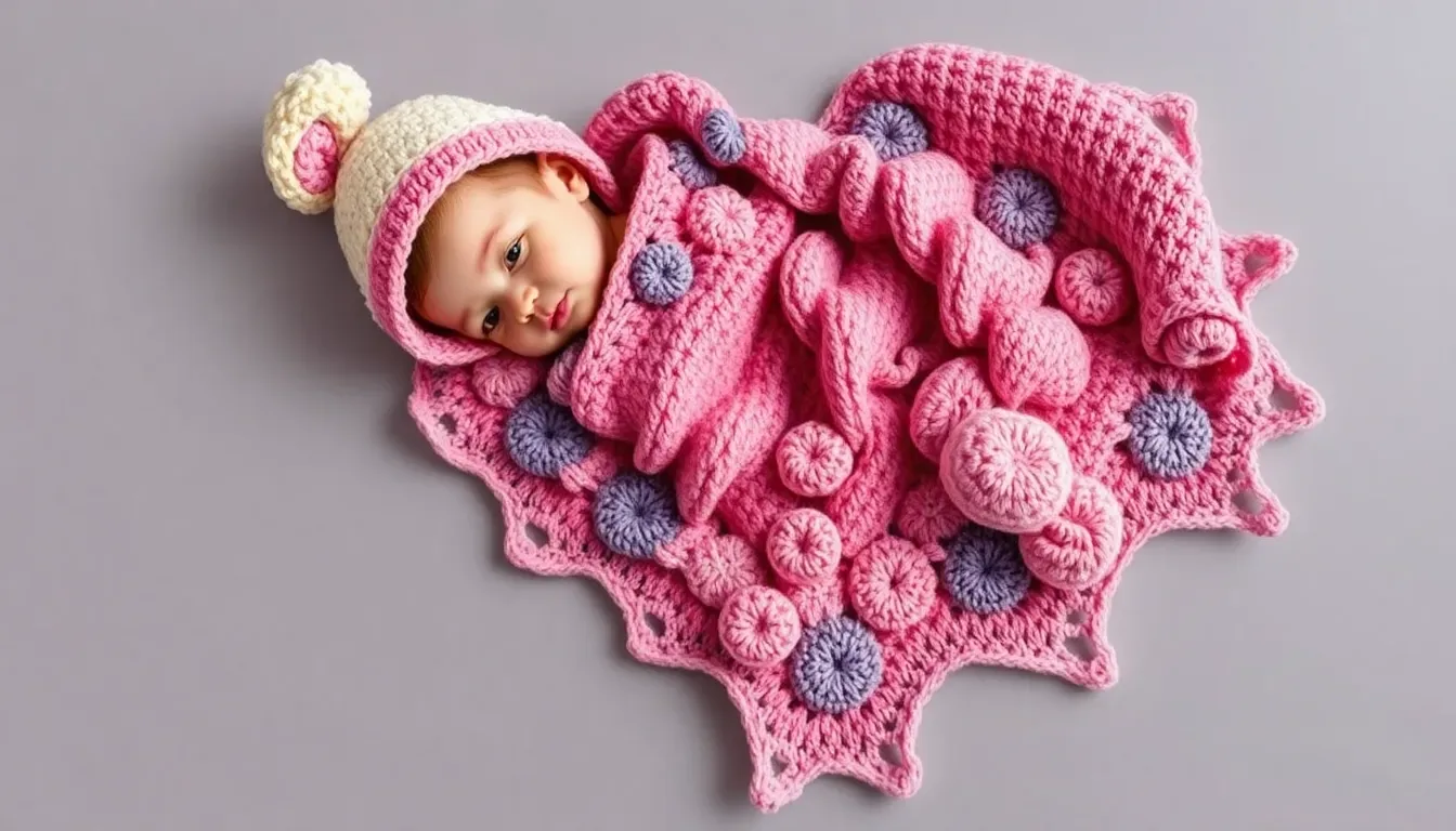 Esta manta de rombos a crochet tiene la delicadeza perfecta para un bebé