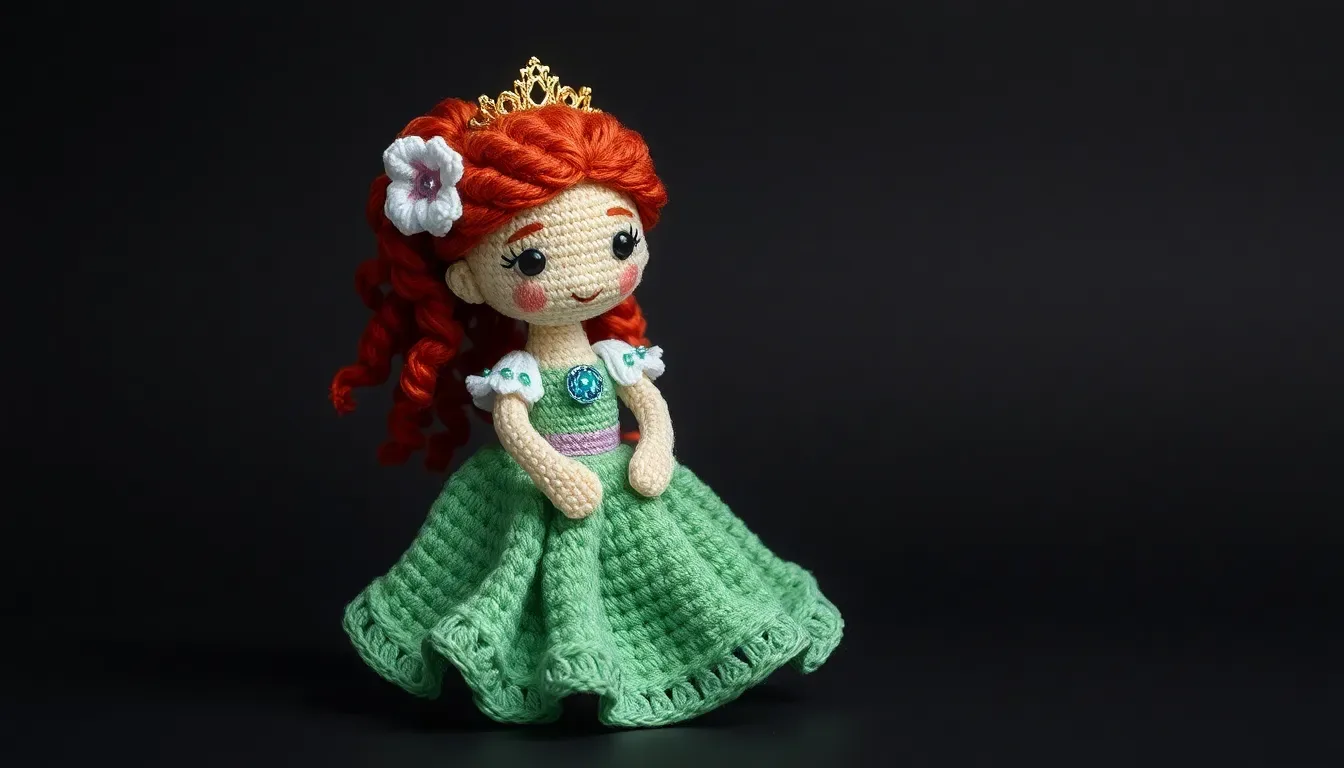 Esta Mini Princesa Mérida a crochet parece salida de un cuento