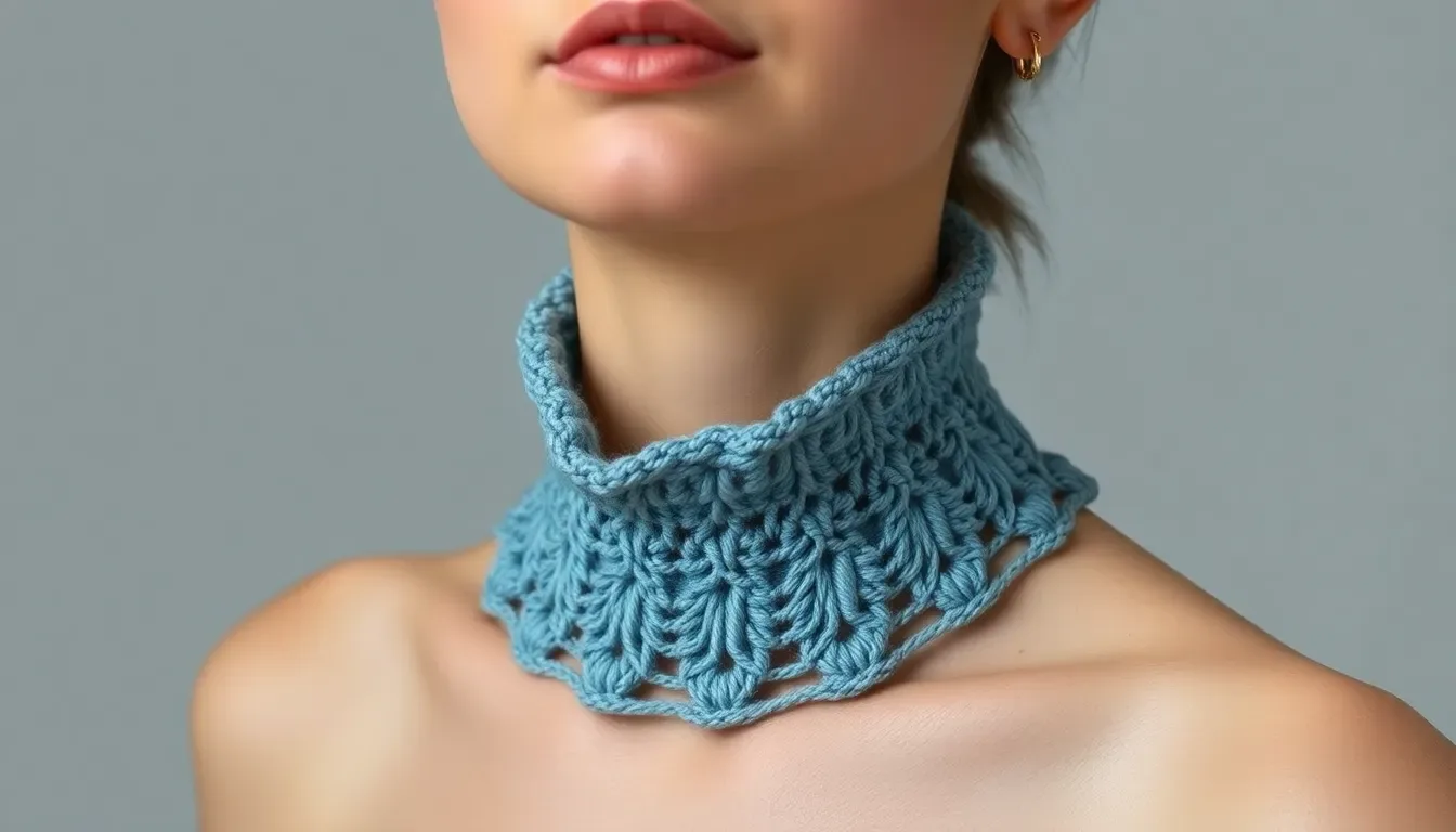 Este cuello a crochet tiene el equilibrio perfecto entre textura, ligereza y estilo