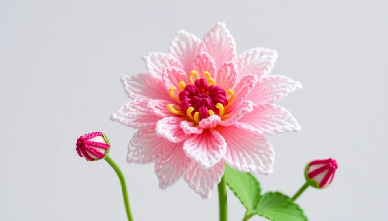 La Flor Amapola a Crochet más linda para decorar tus proyectos