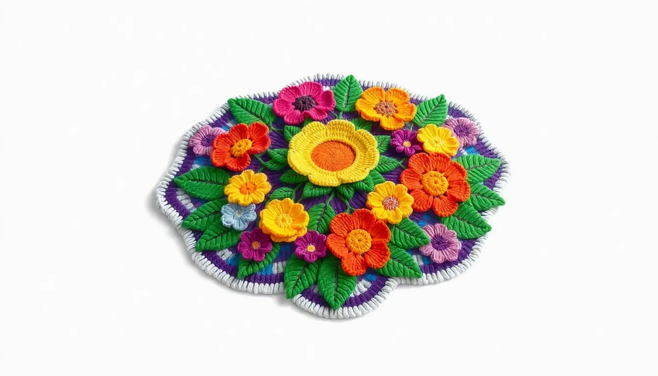 Manta mosaico "Revolotear y Florecer": El paso a paso para tejer este jardín a crochet 🌸