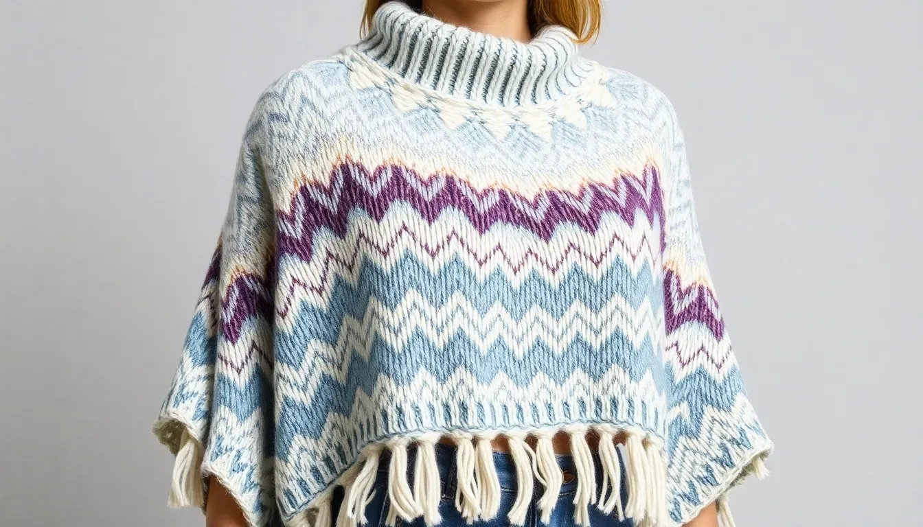 Mira por qué este poncho en lana baby alpaca puede convertirse en tu prenda favorita