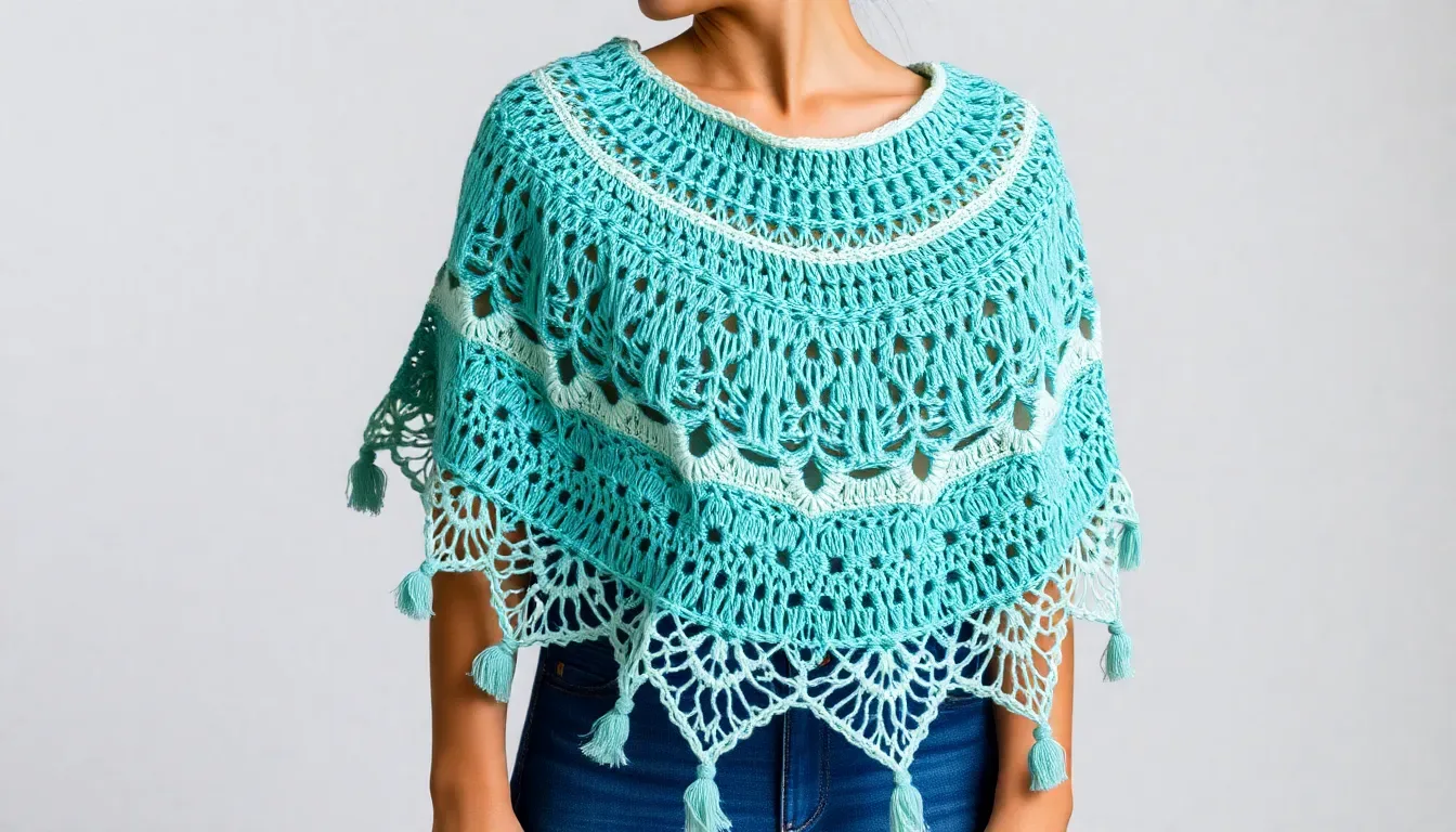 Poncho marroquí a crochet: una prenda envolvente con mucho encanto