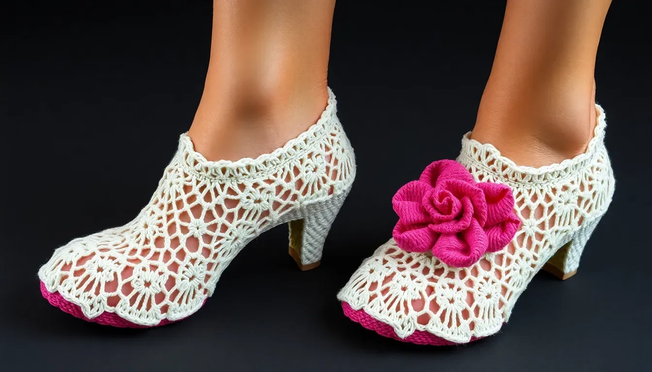 ¡Pura dulzura! Teje estos Zapatos 'Nube de Cereza' a crochet: Un diseño tierno, elegante y perfecto para ocasiones especiales🍒