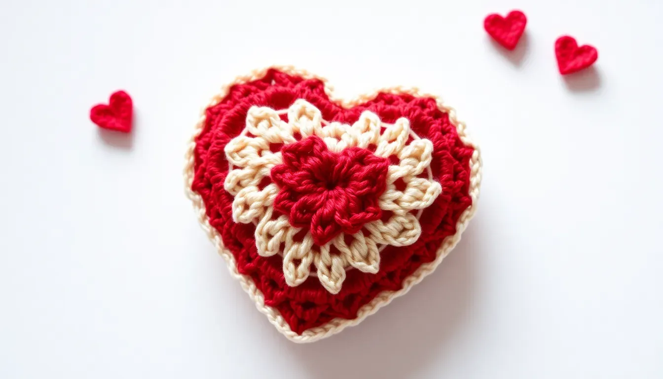 ¡Teje amor en minutos! Tutorial de Posavasos Corazón a crochet: Un detalle fácil, rápido y perfecto para regalar o decorar tu hogar ❤️☕