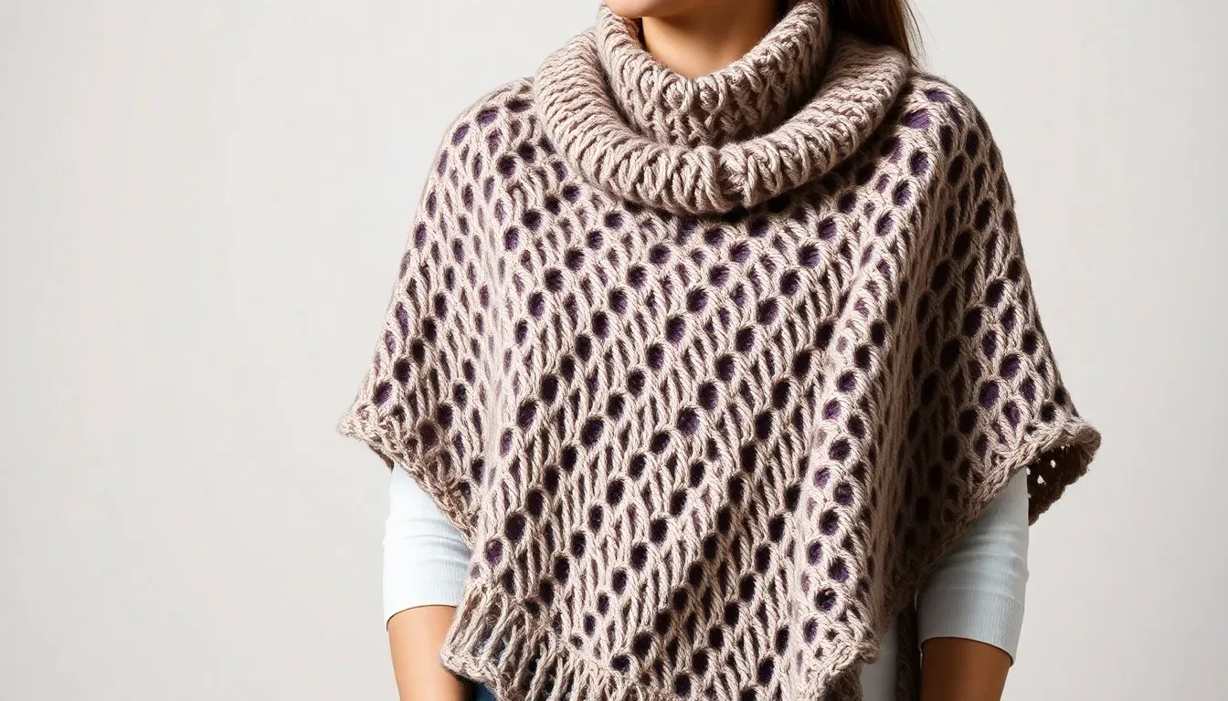 Un poncho square a ganchillo para abrazarte con estilo en cada temporada