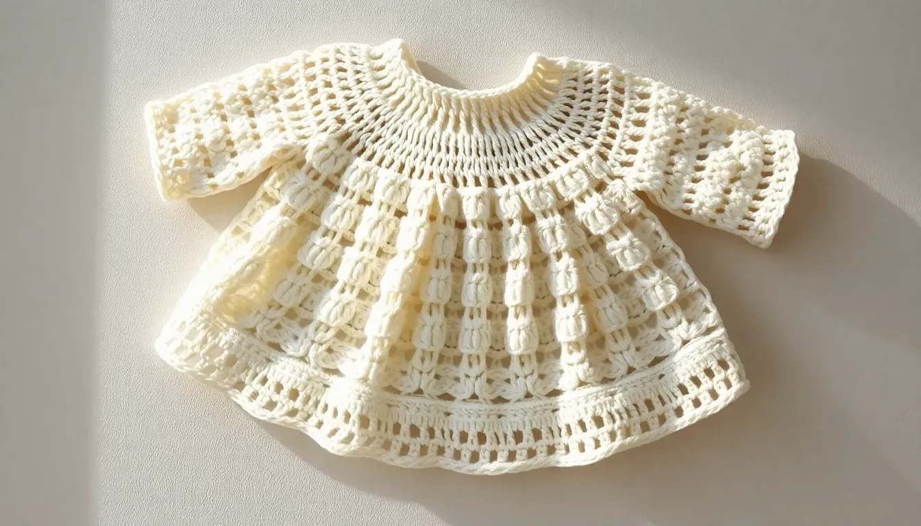 ¡Un sueño de verano! Teje este Vestido de Bebé 'Brisa Blanca' a crochet: Un diseño calado, fresco y perfecto para momentos inolvidables👶