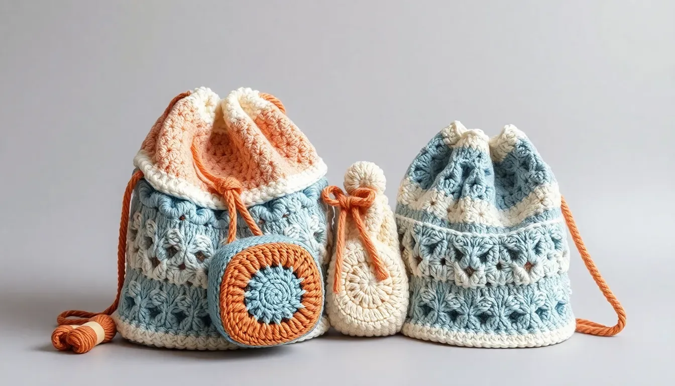 12 mochilas a crochet con patrones modernos y fáciles de tejer 😍