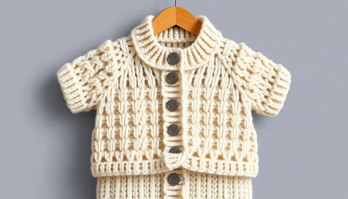 Aprende a tejer un abrigo Aran de bebé con textura elegante y mucho encanto